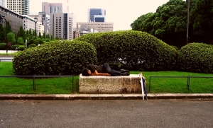 Homeless and asleep in Tokyo_Photo from Lauren Sherritt